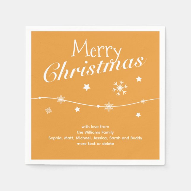 Traditionell - Golden Orange Weihnachten Napkins Serviette (Vorderseite)