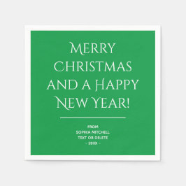Traditionell - Hellgrün frohe Weihnachten Napkins Serviette