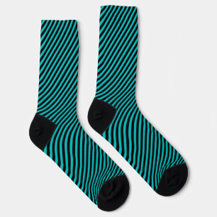 Traditionell Herren-Crew mit Schwarz-Blau-Streifen Socken