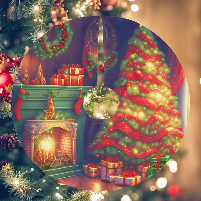 Traditionell Vintager Weihnachtsbaum Polyester Weihnachtsbaumdecke (Von Creator hochgeladen)