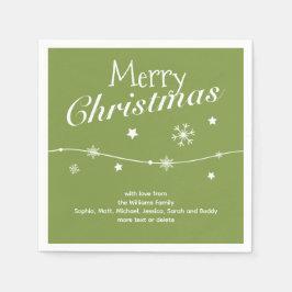 Traditionell - weich grün - Weihnachten Napkins Serviette