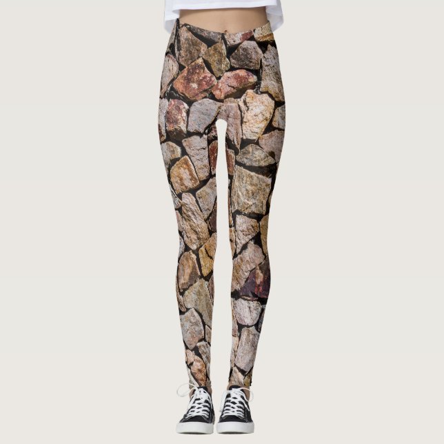 Traditionell zerbrochene Stone Pile Walls Leggings (Vorderseite)