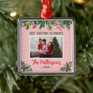 Traditionelle 1. Weihnachten als Eltern Ornament Aus Metall