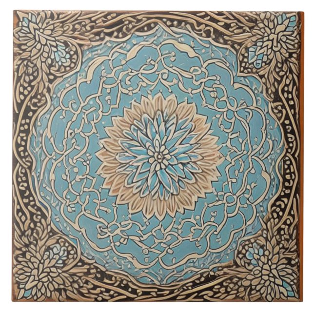Traditionelle adalusische Keramik Art Nr. 10 Fliese (Vorderseite)