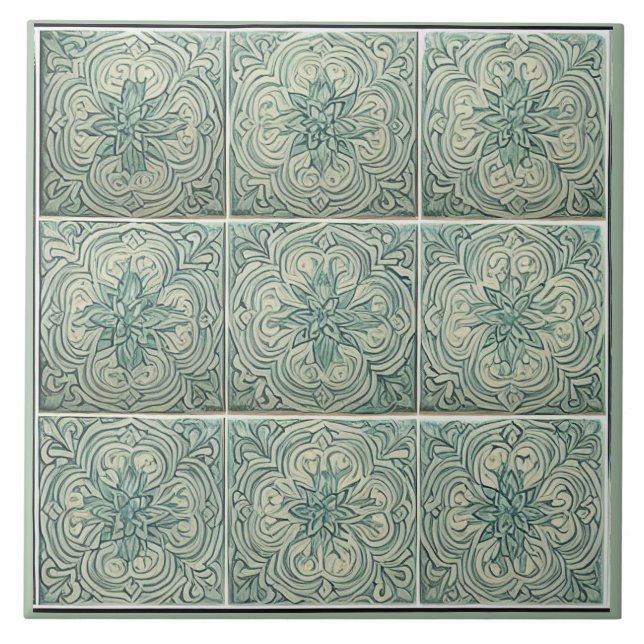 Traditionelle adalusische Keramik Art Nr. 1 Fliese (Vorderseite)