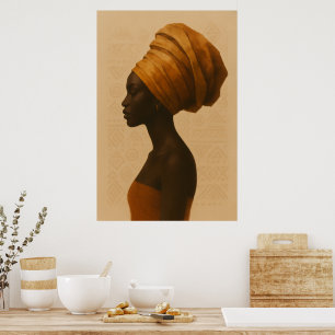 Traditionelle afrikanische Frau Boho-Stil-Wandkuns Poster