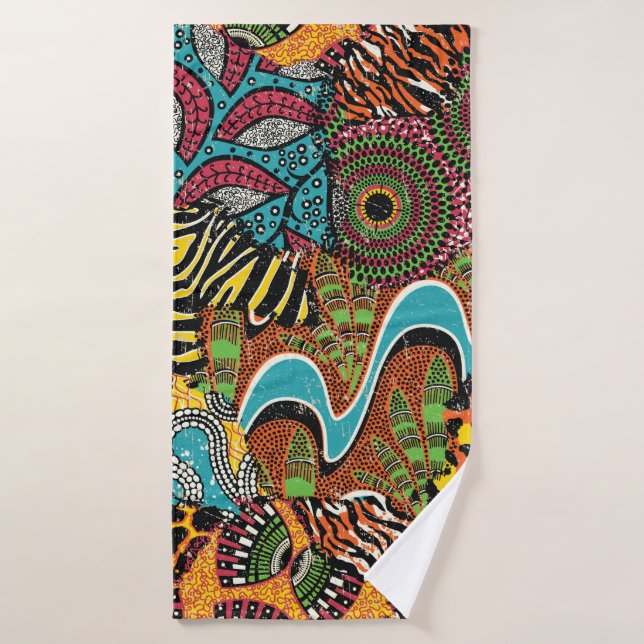 Traditionelle afrikanische Gewebe und wilde Tierfe Badehandtuch (Badehandtuch)