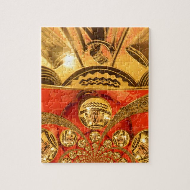 Traditionelle afrikanische Kunst des Goldenen Rote (Vertikal)