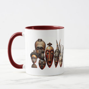 Traditionelle afrikanische Masken. Tasse