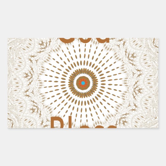 Traditionelle afrikanische Motif Design Art Print Rechteckiger Aufkleber (Vorderseite)