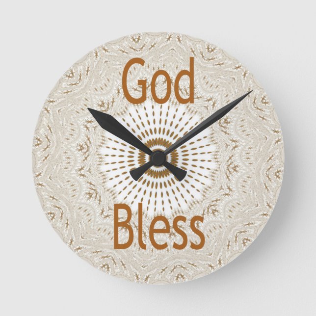 Traditionelle afrikanische Motif Design Art Print Runde Wanduhr (Vorderseite)