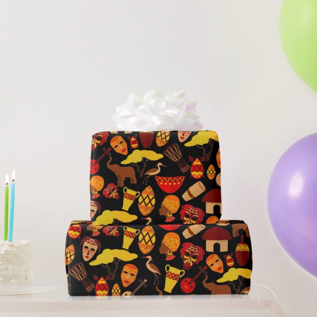 Traditionelle afrikanische Musterkunst Geschenkpapier (Partygeschenke)