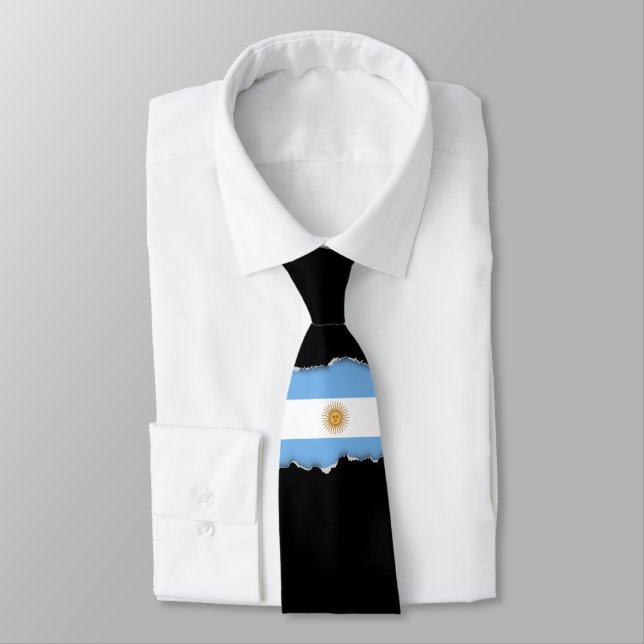 Traditionelle Argentinien-Flagge Krawatte (Gebunden)