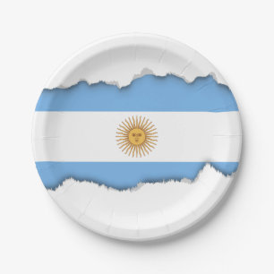 Traditionelle Argentinien-Flagge Pappteller