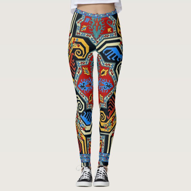 Traditionelle armenische Kunst Leggings (Vorderseite)