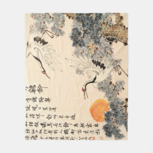 Traditionelle asiatische Malerei: klassische Kunst Fleecedecke