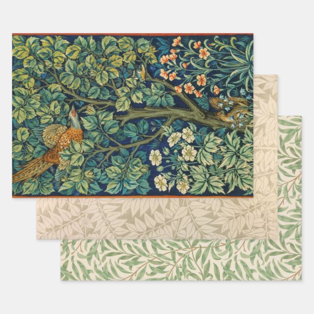 Traditionelle Auswahl von William Morris Geschenkpapier Set (Set)