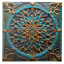Traditionelle Azure- und Orange-Keramik
