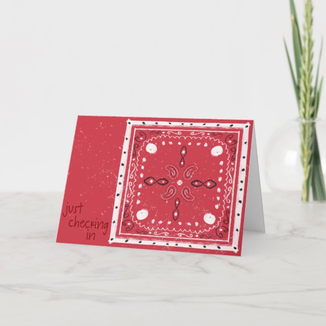 Traditionelle Bandana-Karte Dankeskarte (Vorderseite)