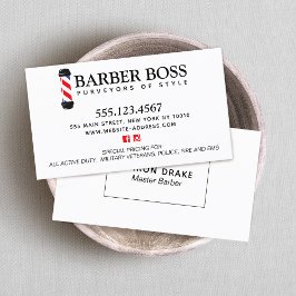 Traditionelle Barbershop-Visitenkarte Visitenkarte