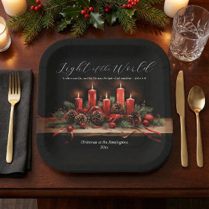 Traditionelle Bibel Verse Weihnachtsfeiertag Pappteller