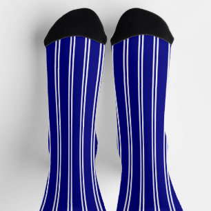 Traditionelle blaue und weiße vertikale Streifen d Socken
