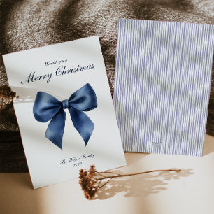 Traditionelle Blue Knot Weihnachtskarte Feiertagskarte