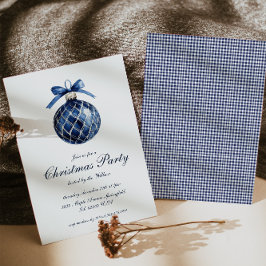 Traditionelle Blue Ornament Weihnachtskarte Feiertagskarte