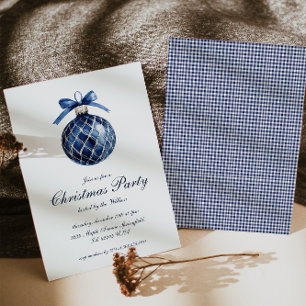 Traditionelle Blue Ornament Weihnachtskarte Feiertagskarte