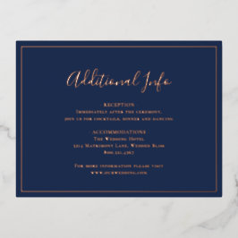 Traditionelle Blue Wedding Foil Enclosure Card für Folie Einladungspostkarte
