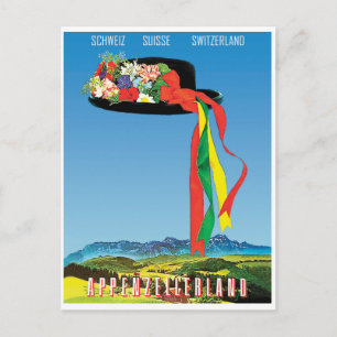 Traditionelle Blume im Appenzellerland Postkarte