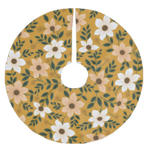 Traditionelle Blume: Muster ohne Muster Polyester Weihnachtsbaumdecke