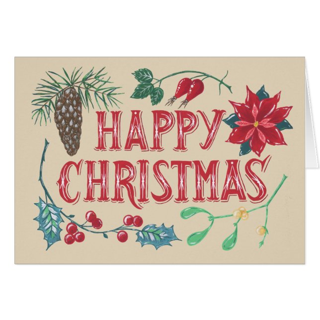 Traditionelle botanische Weihnachten (Vorderseite (Horizontal))