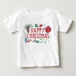Traditionelle botanische Weihnachten (weiß) Baby T-shirt