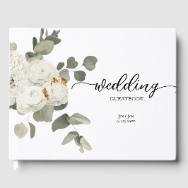 Traditionelle Brautblütenblütenhochzeit Gästebuch
