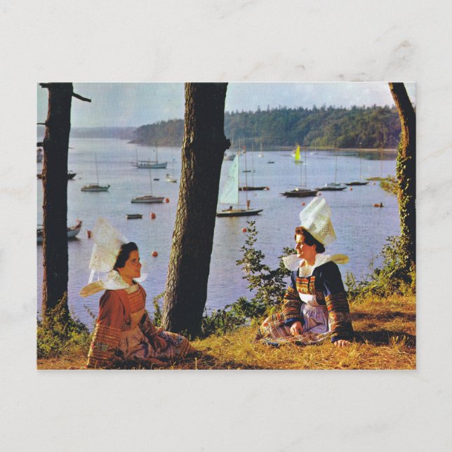 Traditionelle Bretonische Kostüme Postkarte (Vorderseite)