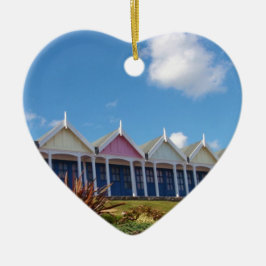 Traditionelle britische Beach Huts Keramik Ornament