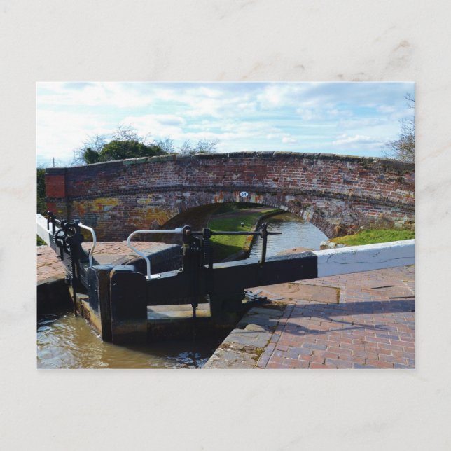 Traditionelle britische Kanalsperre Postkarte (Vorderseite)