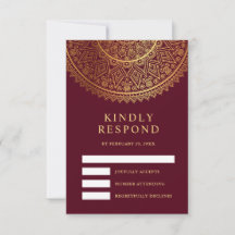 Traditionelle burgunderrote goldene Mandala-Indisc