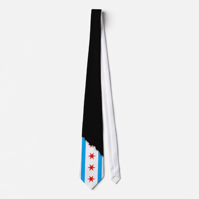 Traditionelle Chicago-Flagge Krawatte (Vorderseite)