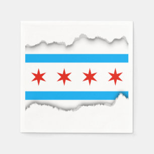 Traditionelle Chicago-Flagge Serviette