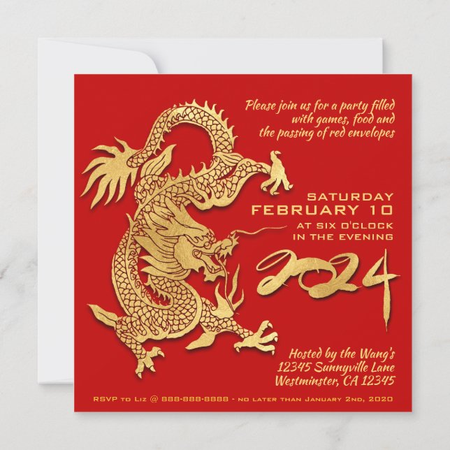 Traditionelle chinesische Feuerwehrmänner Dragon J Karte (Rückseite)