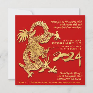 Traditionelle chinesische Feuerwehrmänner Dragon J Karte