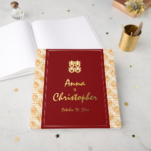 Traditionelle chinesische Hochzeit auspicious pera Gästebuch