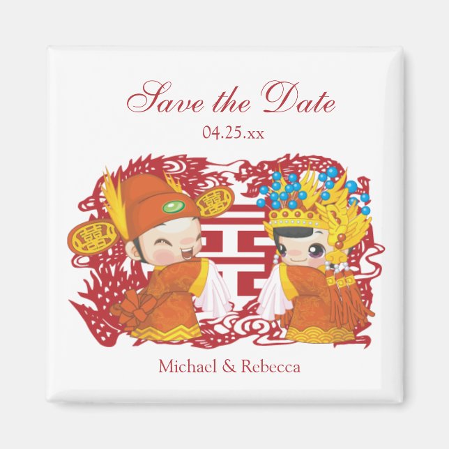 Traditionelle chinesische Hochzeiten speichern das Magnet (Vorne)