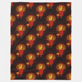 Traditionelle Chinesische Signalleuchten - Nahtlos Fleecedecke