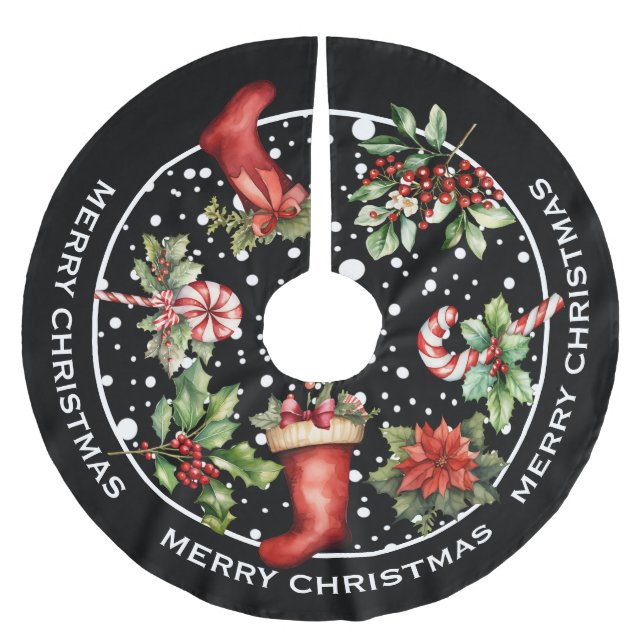 TRADITIONELLE CHRISTMAS STRUMPF, CANDY CANE & MEHR POLYESTER WEIHNACHTSBAUMDECKE (Vorderseite)