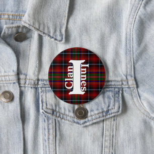 Traditionelle Clan Innes Tartan Kariert Button