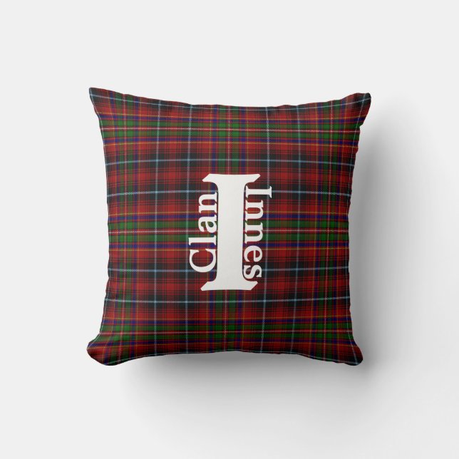 Traditionelle Clan Innes Tartan Kariert Kissen (Vorderseite)