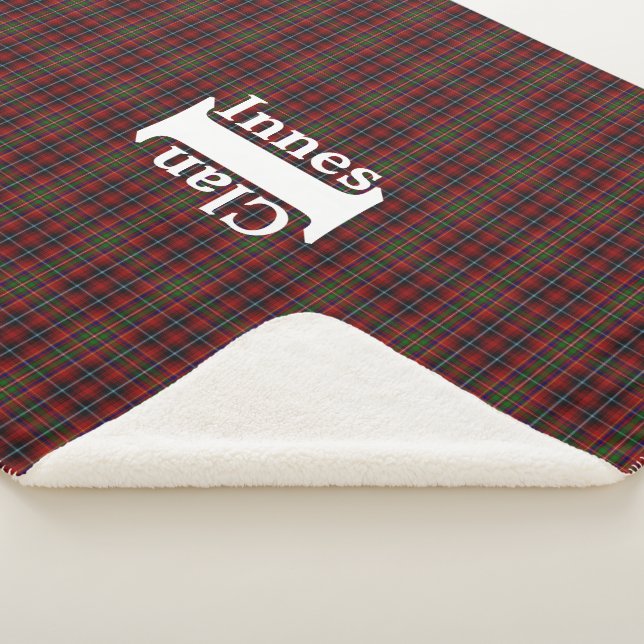 Traditionelle Clan Innes Tartan Kariert Sherpadecke (3/4)